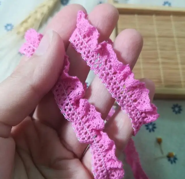 1 ярдов гипюр красного и розового цвета с кружевной лентой эластичные тесьмовые