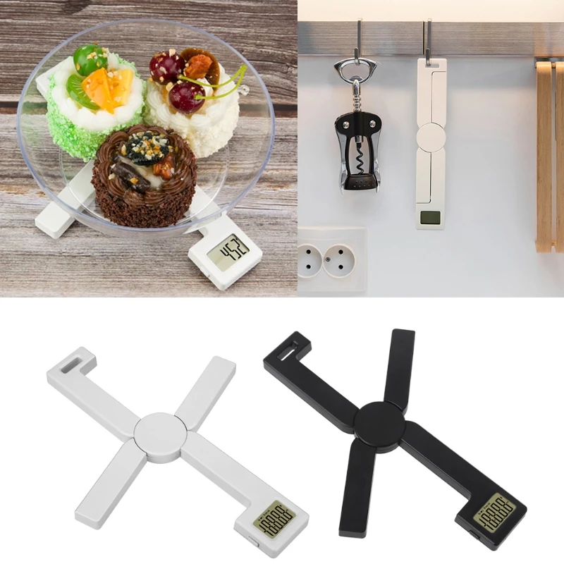 Highly Accurate Food Scale Foldable Portable Mini Folding Digital Kitchen Scale, W/Easy to Read LCD Display 5 Kg Maximum