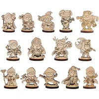 dnd fantasy miniatures 14 cute character classes set 2 5d wood laser cut figures 28mm scale