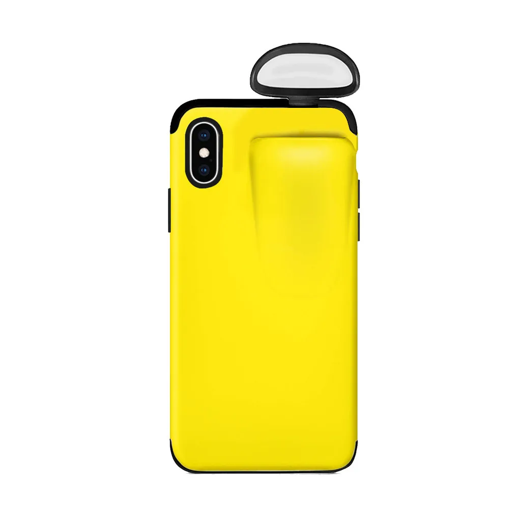 Binmer хит чехол для телефона 2 в 1 беспроводная гарнитура Набор защита IPhone X /XS и AirPods