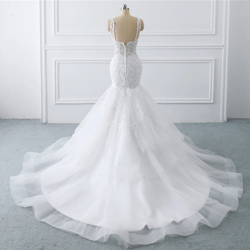 Miaoduo Зауженное платье свадебное 2021 сексапильные бретельки и ремешками через