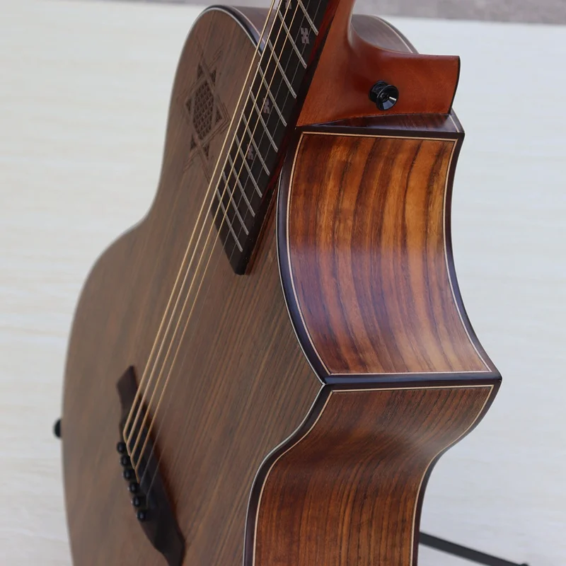 Ручная работа полная hickory деревянная высококачественная акустическая гитара с эквалайзером с тюнером/отличный звук гитары ra elétrica d