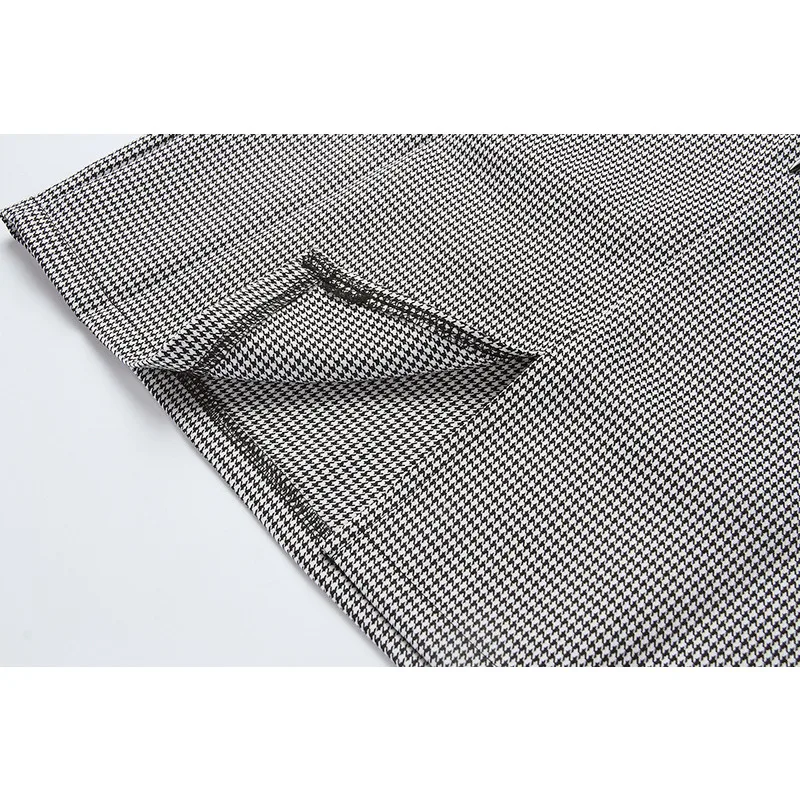 

DEAT 2021 New Women Fashion Slim Slant Collar Short-sleeved Patchwork Bow Plaid Two-piece Skirt Summer And Autumn 7E1355