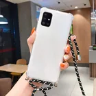 Прозрачным ремешком ремешки чехол для Samsung Галактики a71 a51 a21s a21 a31 a41 a70 a50 a40 a30 a20 a10 m31 противоударный чехол-накладка