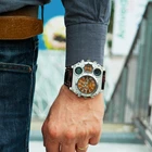 Oulm Уникальный дизайнерский бренд мужские спортивные часы с несколькими часовыми поясами кварцевые часы с большим лицом повседневные наручные часы мужские военные часы