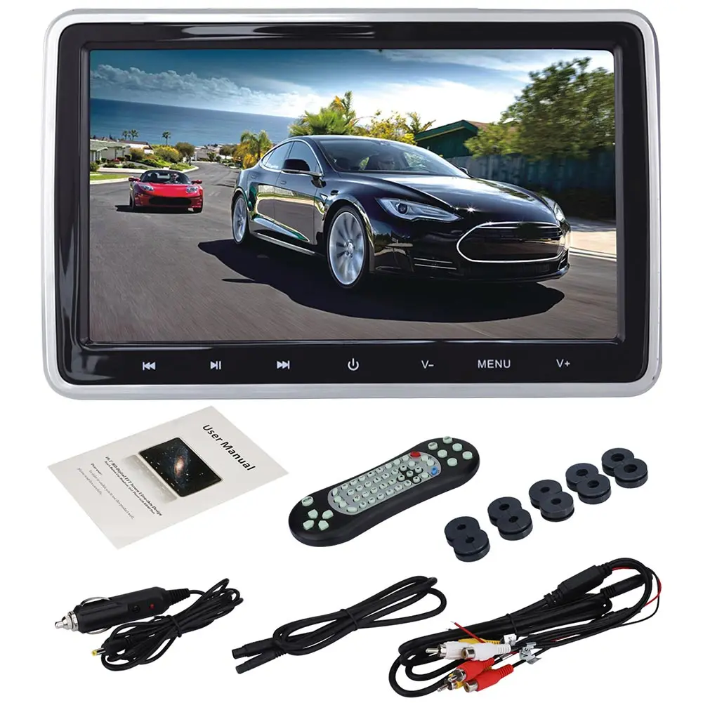 10.1 Inch Car Player Headrest Bluetooth FM Touch Key Remote Control support 1080P and MP4 video formats DVD Monitor set | Электронные