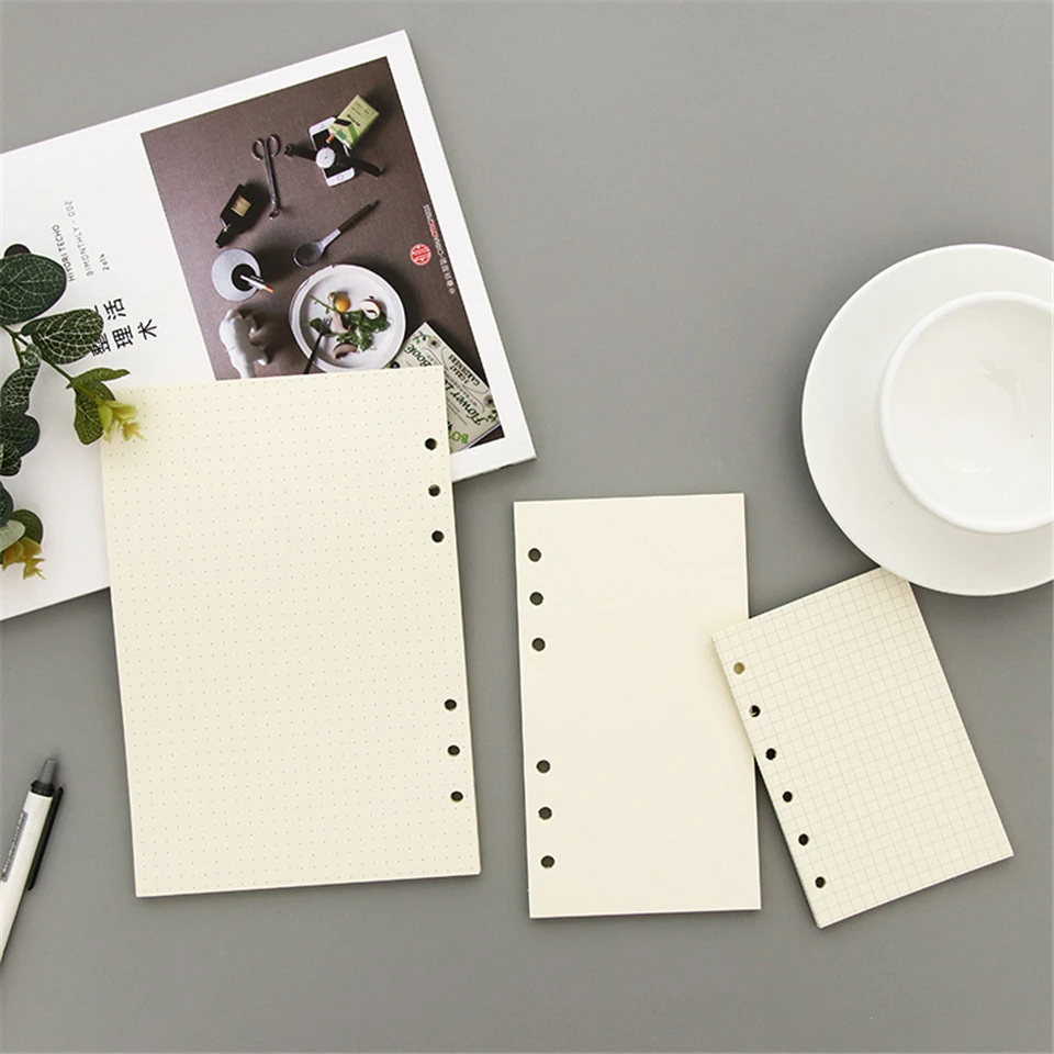 

A5 A6 A7 Filler Papers 6 Holes Dokibook Notebook Inner Paper Spiral Paper For Filofax Binder Planner School Supplies