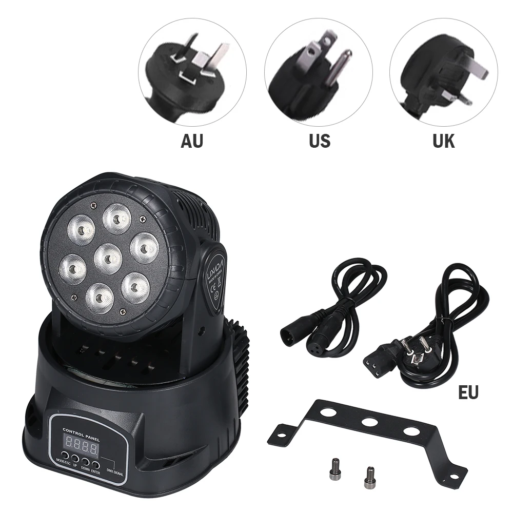 Светодиодный прожектор DMX512 4 в 1 7 светодиодов 70 Вт 9/14 каналов | Лампы и освещение