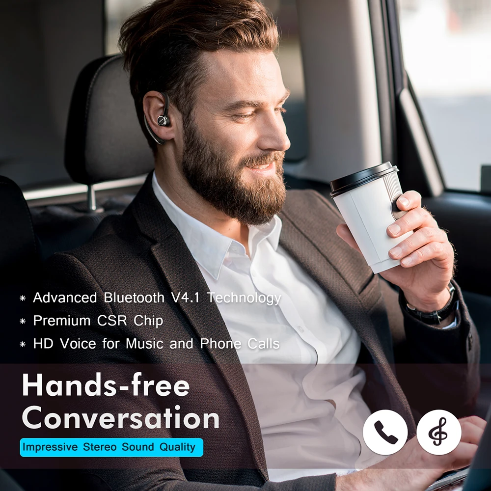 Bluetooth-гарнитура Mpow BH028A беспроводные Bluetooth-наушники гарнитура для звонков с