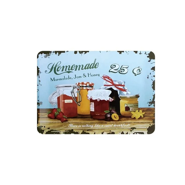 

Металлическая табличка с изображением вкусной еды