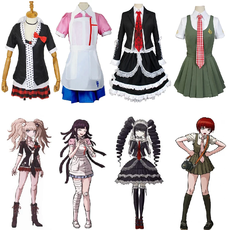 Danganronpa маскарадный костюм Mikan Tsumiki Koizumi Mahiru Yasuhiro Taeko джунко эношима комплект