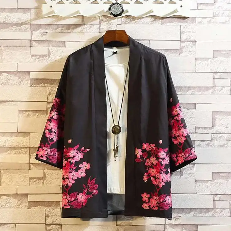 Японский традиционный кардиган кимоно для мужчин уличная одежда Харадзюку