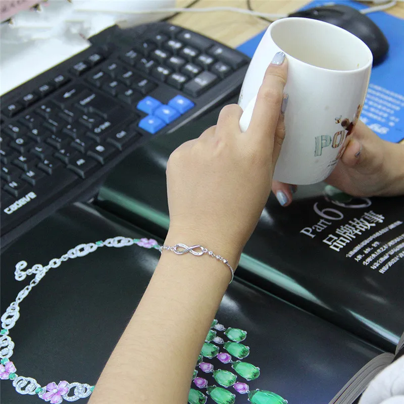 Женский браслет из стерлингового серебра 925 пробы CodeMonkey регулируемый в стиле