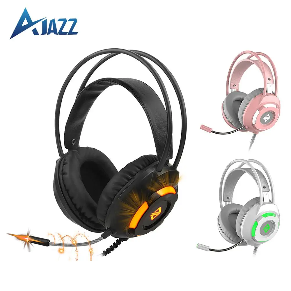 

Ajazz AX120 Проводные Игровые наушники, гарнитура, светодиодный, игровые наушники с микрофоном, шумоподавление для PS4, ПК, компьютера, телефона, г...