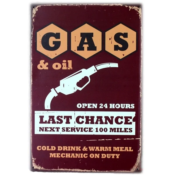 

Vintage Retro Wall Decor Tin Signs Gas Station Decorative Metal Sign Original Metal Tin Sign Home Wall Poster