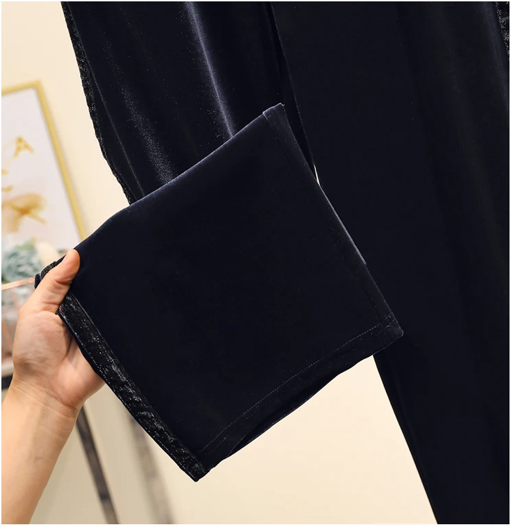 

6xl good quality plus big size panty women spring winter autumn 2020 feminina wide-legged pants high waist trousers female A5417