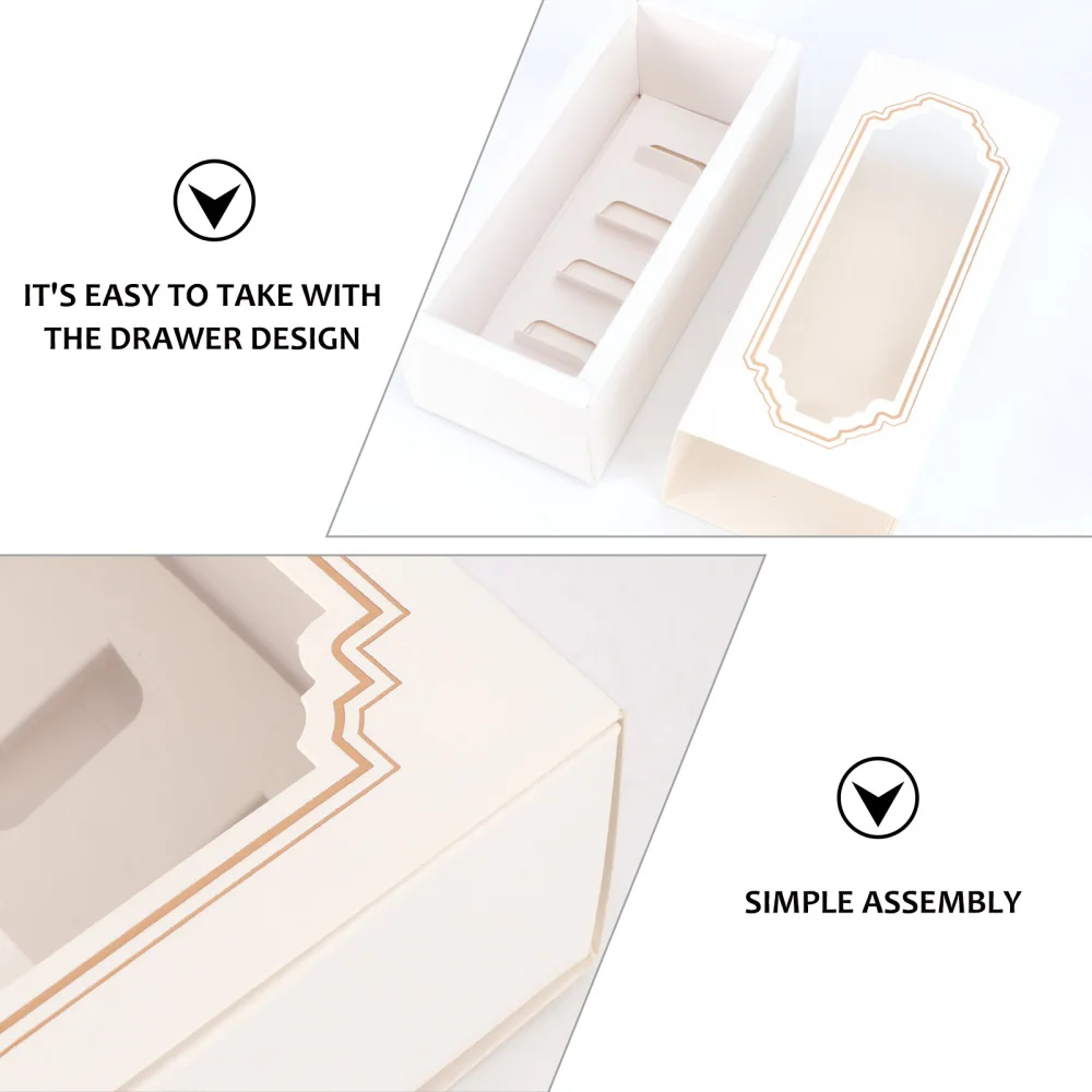 

Pcs Baking Dessert Macarons Storage Boxes for 5 Party Birthday Packing Boxes