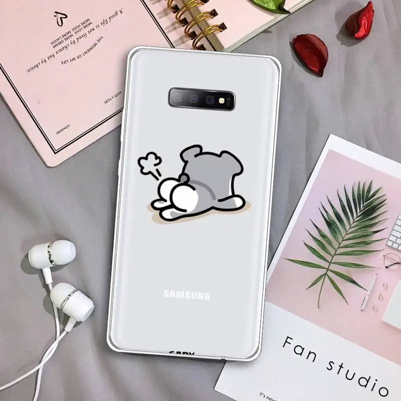 

Cartoon schnauzer dog Phone Case Transparent For Samsung Galaxy S A 5 7 8 9 2015 20 edge plus 10 e lite 2019