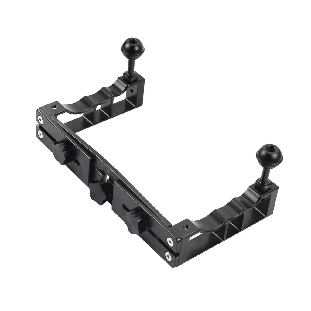 Регулируемый держатель для подводной камеры с двумя ручными алюминиевыми