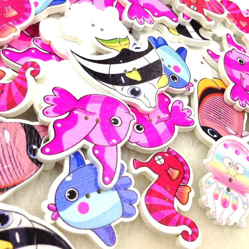 

Деревянные пуговицы с двумя отверстиями WB248, 10/50/100 шт.