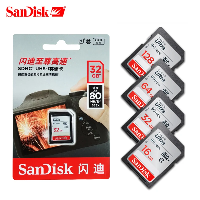 Карта памяти SanDisk Ultra 64g C10 128g 32g высокоскоростная sd карта 16GB SDHC cartao de memoria carte SD tarjeta