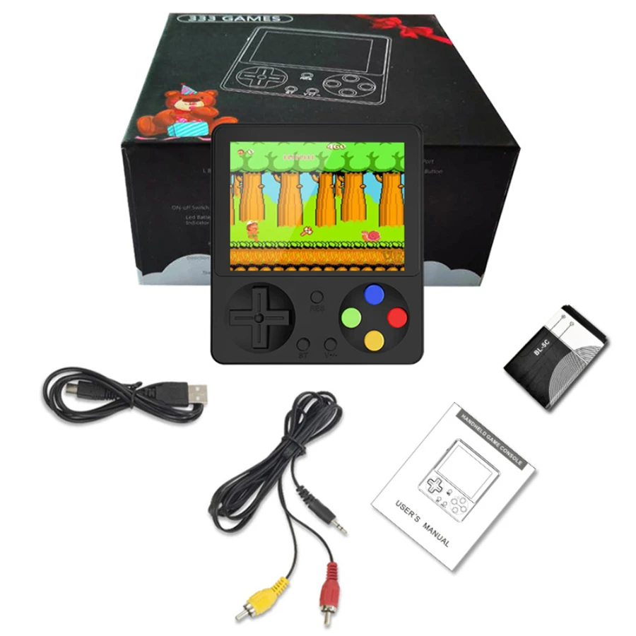 3.0inch Mini Handheld TV Game Console 8 Bit Retro Video Built-In Games AV output Gaming Player Best Gift | Электроника