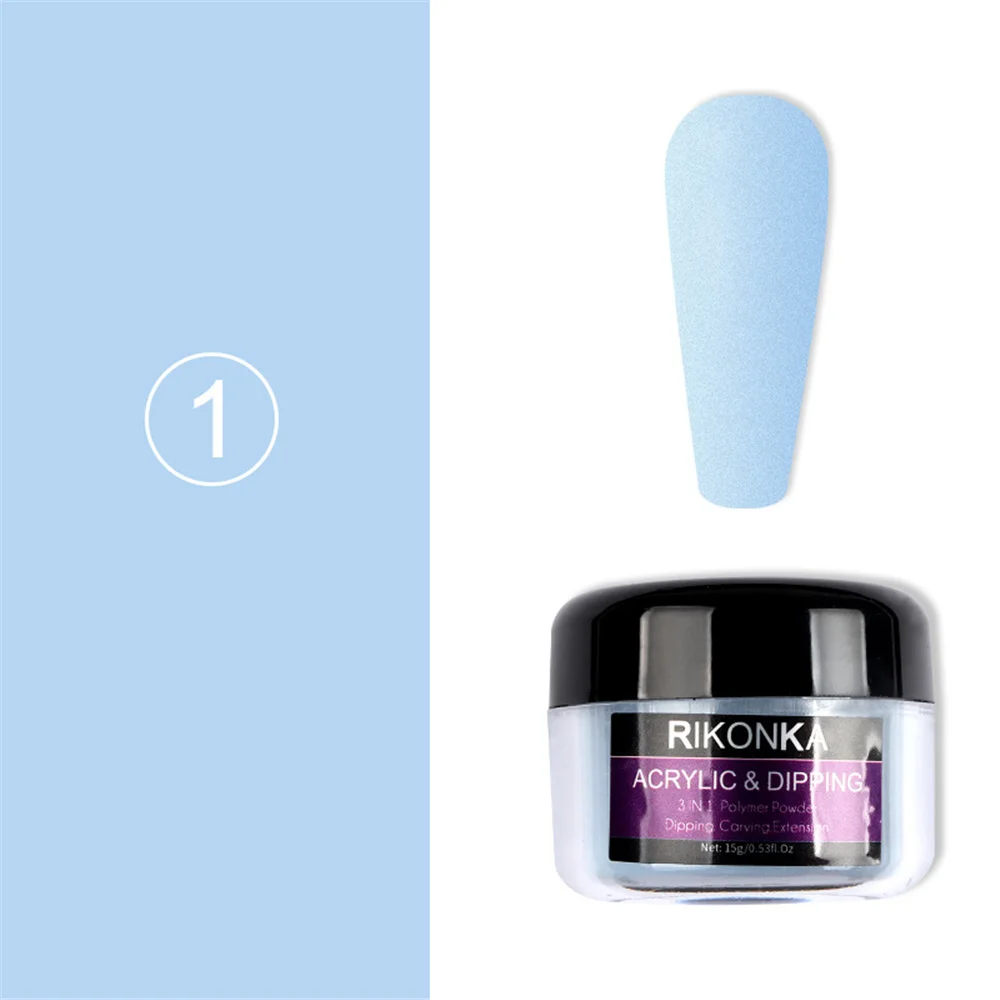 

15ml Acrylic Powder Sky Blue Carved Acrylic Nail Art Pigment Dust Nail Extension Nail Supplies For Professionals Dipping Powder