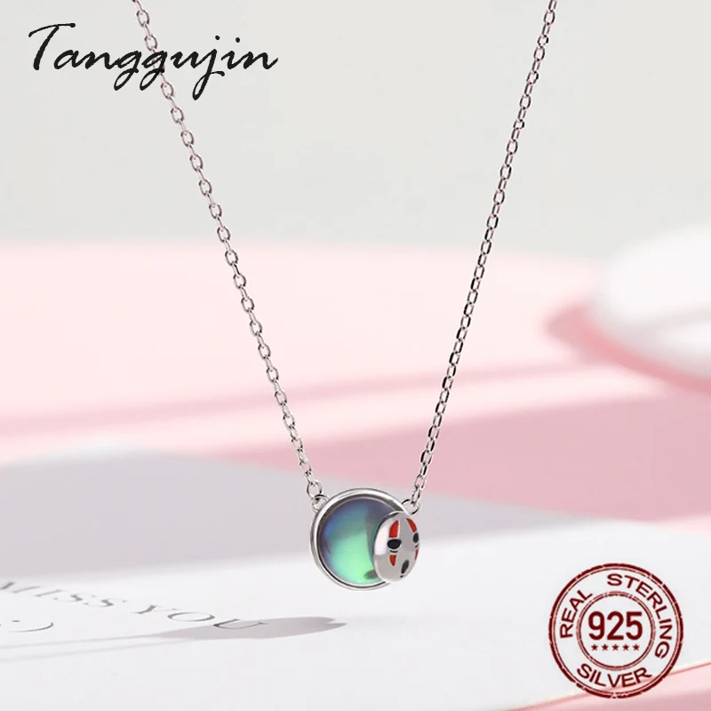 Ожерелье с подвеской из стерлингового серебра 925 пробы без лица мужские ожерелья