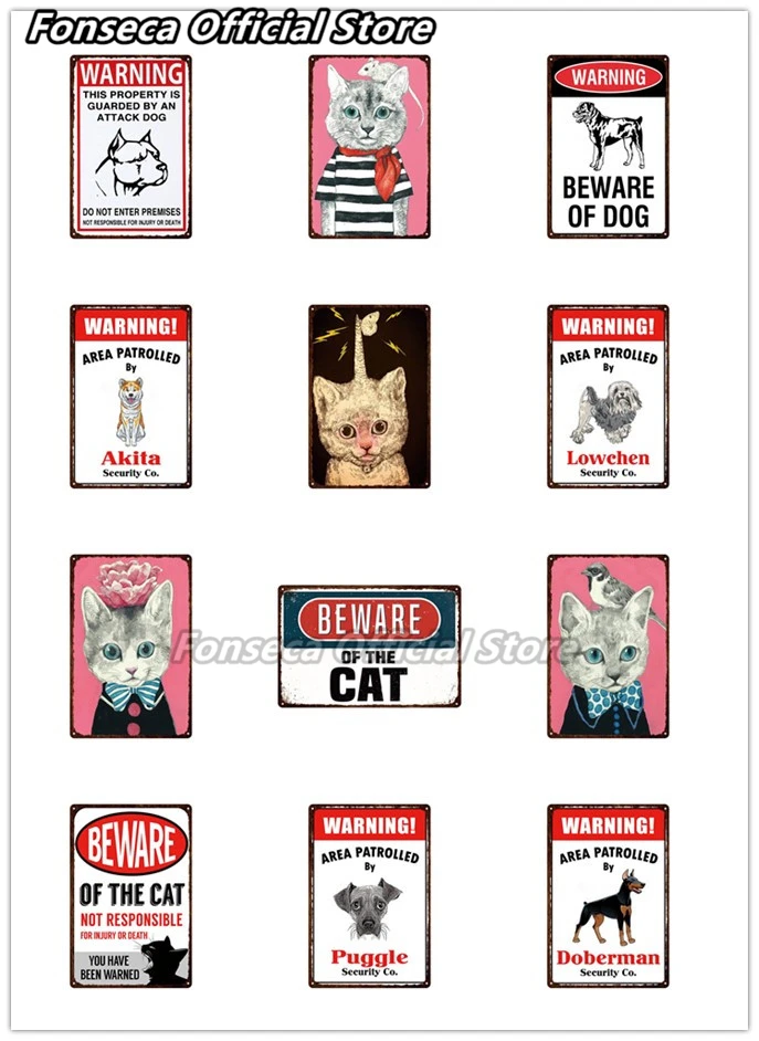 

Металлическая пластина животное жестяной знак настенный Бар Декор для дома винтажный металлический постер 30x20 см