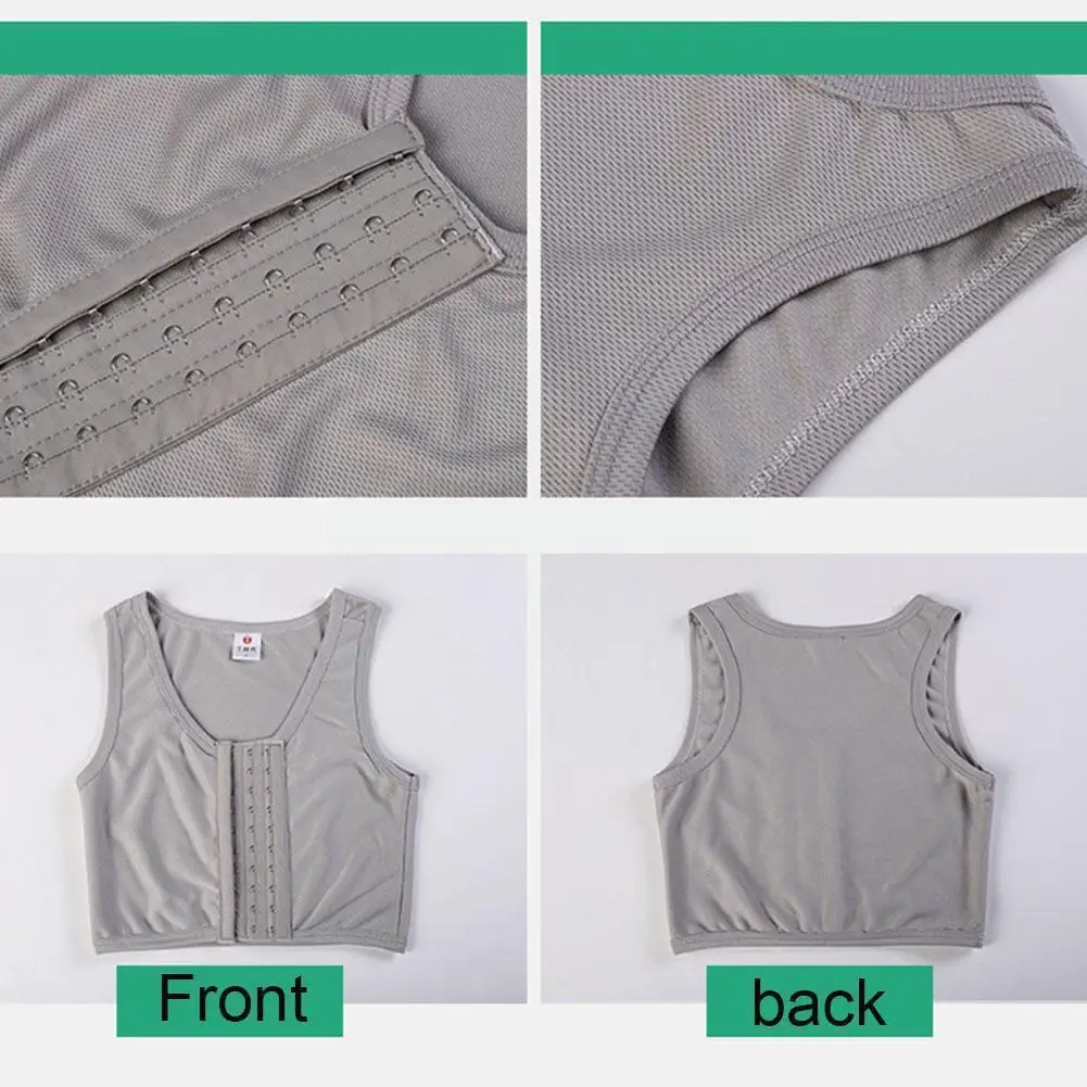 

Breast Binder Vest Tomboy Lesbian Trans Slim Corset Comfort Flatten Tops Bandage Chest Undershirt Short Colombia Latex