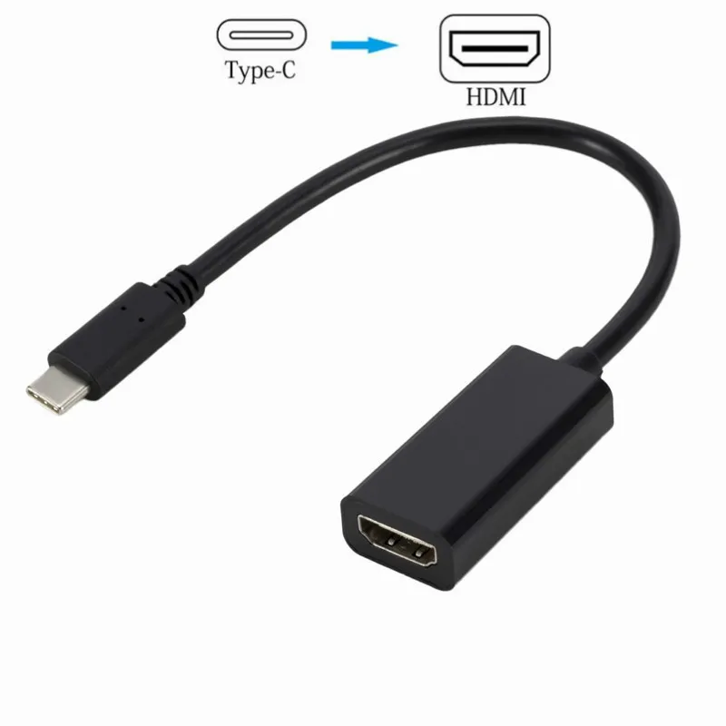 4K * 2K типа C на HDMI совместимых переходник с внутренней резьбой конвертер USB-C кабель