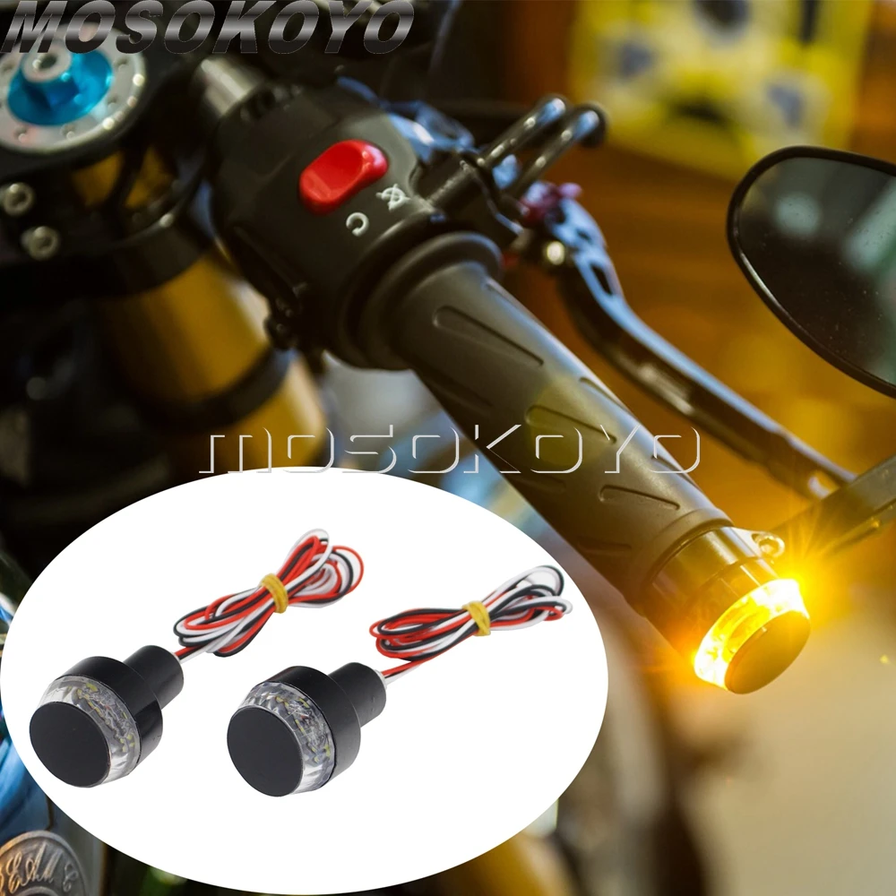 2 шт./пара мотоцикл 7/8 &quotстойку руля световой индикатор для Yamaha Сузуки Кавасаки 22