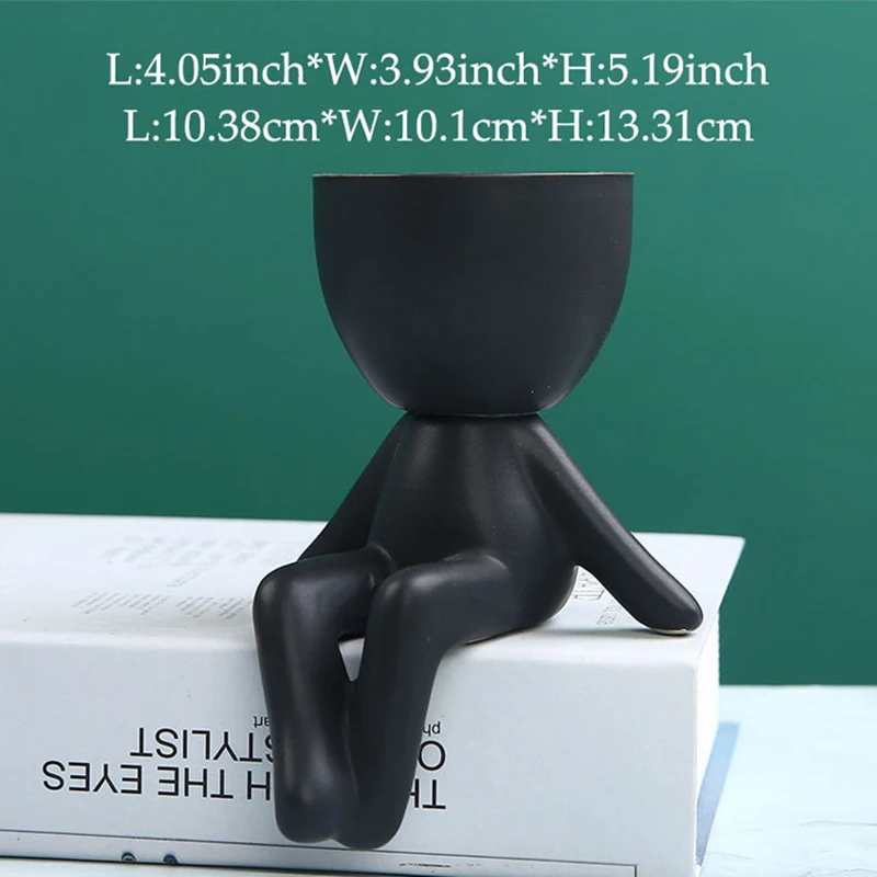 

Mini-Family Flowerpot 1/5pcs Human Being Shape Ceramic Mini Desktop Pot for Succulents DRSA889