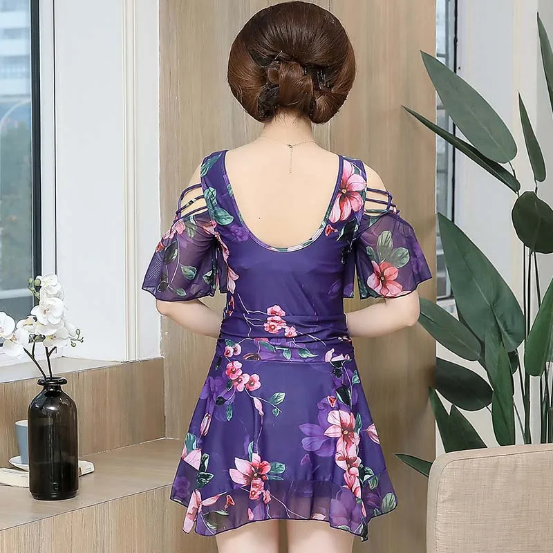 Цельный купальник женское пляжное платье новинка 2019 женский с открытой спиной