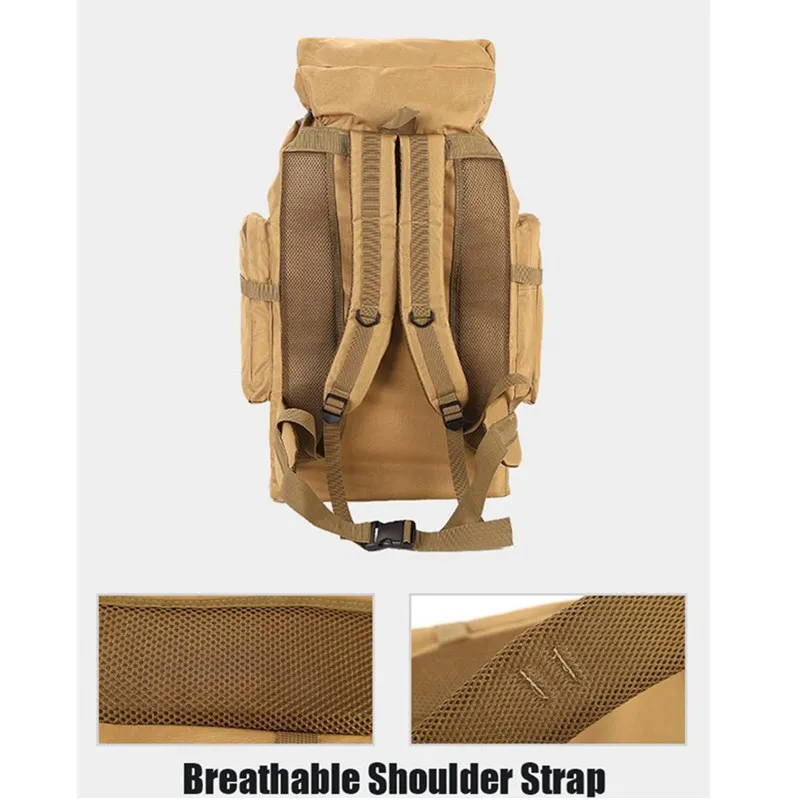 Рюкзак большой емкости тактический военный водонепроницаемый дорожный ранец 70 л