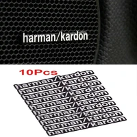 10pcs car styling audio stickers harmankardon for mercedes benz w211 w203 w204 w210 w124 amg w202 cla w212 bmw vw x1 x2 x3 x4 x