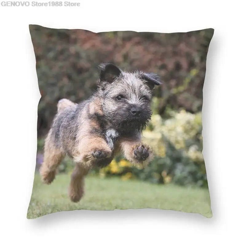 

Nach Border Terrier Hund Kissen Fall Dekoration 3D Zwei Side Print Tier Kissen Abdeckung für Auto