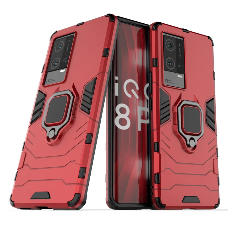 For Vivo iQOO 8 Pro Case For iQOO 8 Pro Cover Armor Hard PC Holder Magnetic TPU Protection Coque For Vivo X70 X60 X50 Pro Plus
