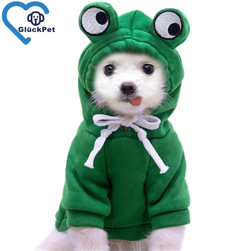 Теплая зимняя одежда для собак милое плюшевое пальто толстовки бульдога костюм