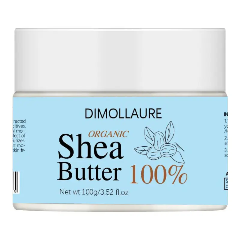 

Dimollaure Unrefined Organic Shea Butter Oil 100g Moisturizing Nourishing Repair Stretch Marks Body Cream Cosmetics Raw