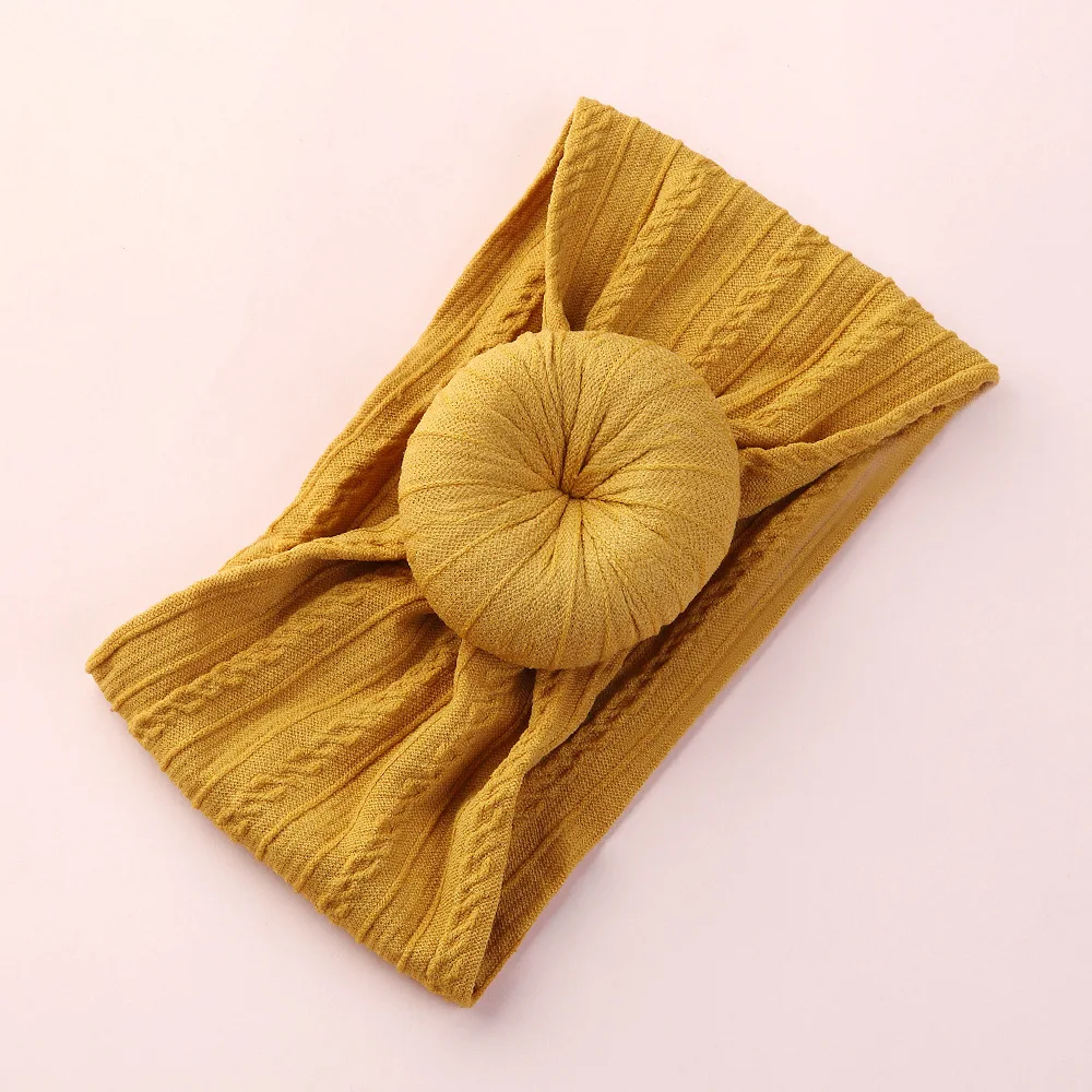 

Donuts Desgin DIY Nylon Elastic Headband Children Jacquard Hairband Donut Baby Headband Solid Color Newborn Turbantes Para Bebes