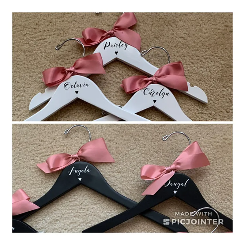 Деревянные Свадебные вешалки для невесты розовое золото на заказ с гравировкой