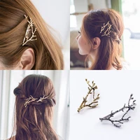 2 color fashion girls hair clips women metal branch leaves hairpins bobby pin hair clip head dress hair accessories hair pin