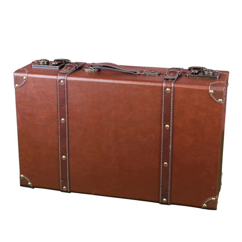 

Chinese Shanghai Retro Suitcase Luggage Wooden Storage Box Studio Window Props Home Decoration Accessories Morden Birthday Gift