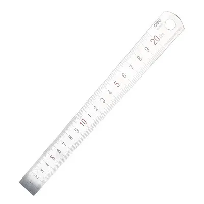 

Deli 8462 20CM Stainless Steel Metal Straight Ruler Ruler Tool Precision Double Sided Measuring Tool Office Stationary Supplies