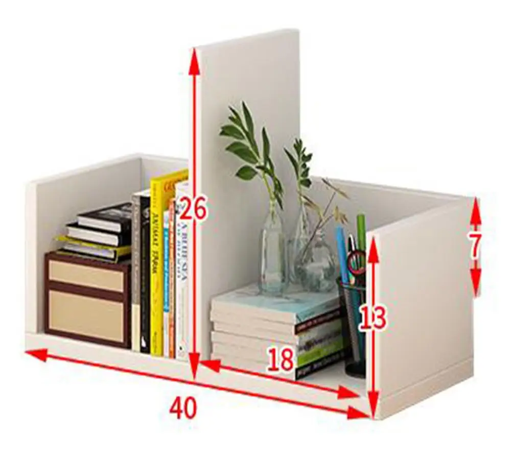 Деревянная комбинированная книжная полка креативный Настольный книжный шкаф