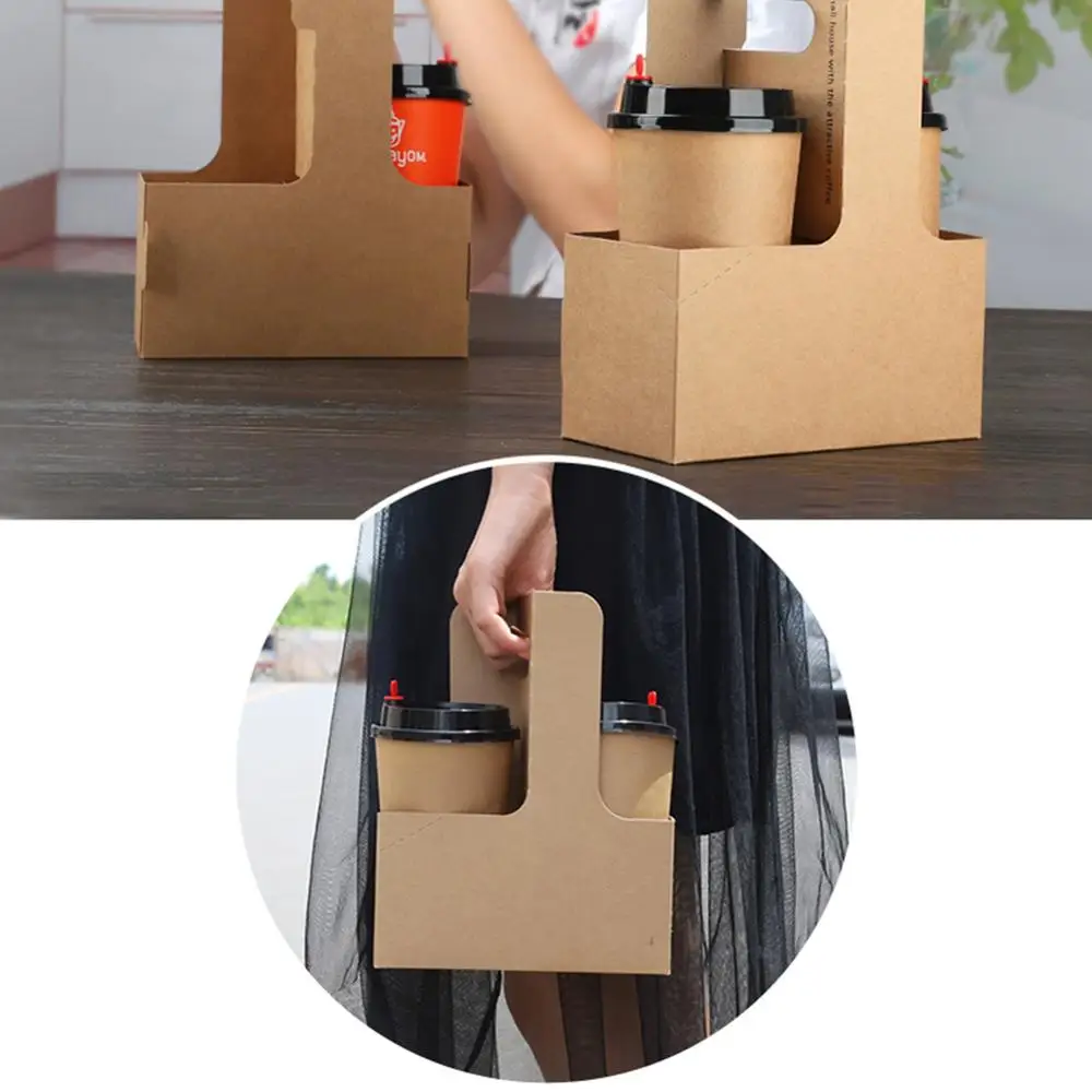 10 шт. подстаканник для чашек вынос экологически чистый держатель из крафт бумаги