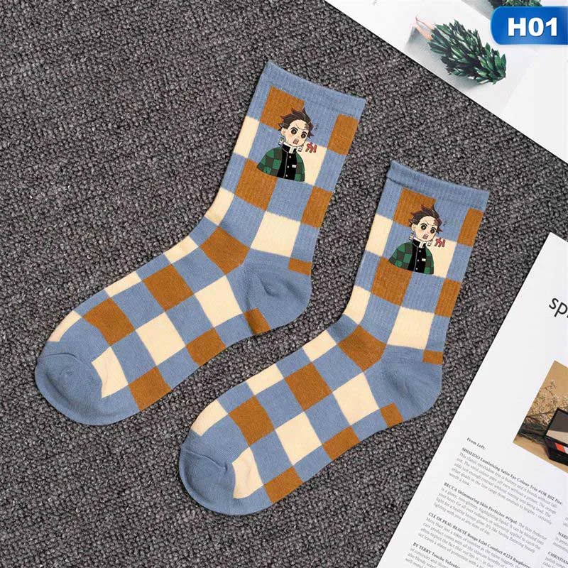 

Anime Happy Socks Demon Slayer Kimetsu No Yaiba Blade Of Ghost Cosplay Cotton Socks For Women Girl Gift