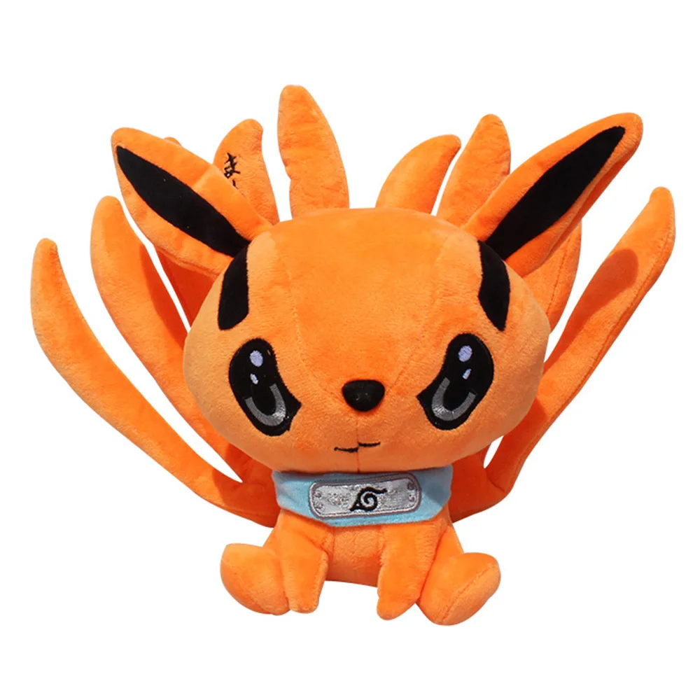 

25CM Anime Naruto Plush Toys Q Version Nine-Tailed Fox Doll Stuffed Animal Kurama Kyuubi Cartoon Kawaii Kids Toys Christmas Gift