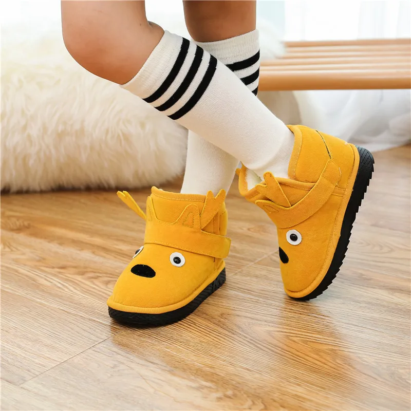 Kids Girls Snow Boys Led Winter Shoes Warm Plush 2019 Child Boots Female Male Cartoon Animal Light Up Shinning | Детская одежда и